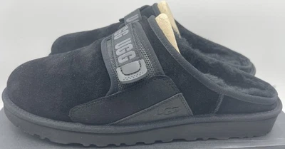 UGG BLACK DUNE SLIP-ON SUEDE/ SHEEPSKIN COMFORT SLIPPERS, Men’s Size 14 - Image 1 of 4
