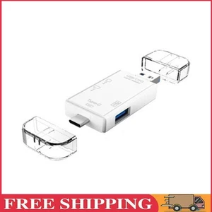 6 IN 1 USB/Micro USB/Type C To SD TF Card Reader USB 3.0 OTG Adapter (White) - Bild 1 von 7