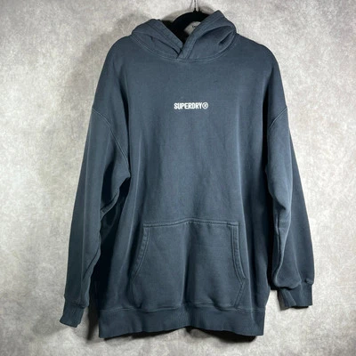 Superdry Sudadera con Capucha Hombre Talla XL Azul Marino Pullover Athleisure Outdoor Foto 1 de 4