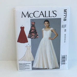 Dress Lined Princess Seam Straps Overlay Size 6-14 UNCUT Pattern m7718 Close Fit - Picture 1 of 2