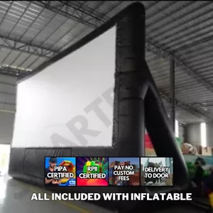 36ft Commercial Inflatable Outdoor Projector Screen Portable Cinema Movie Screen - Picture 1 of 18