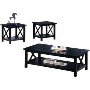 Bowery Hill 3 Piece Coffee Table Set in Dark Merlot - Picture 1 of 4