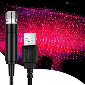 Mini USB LED Car Interior Roof Star Night Light Projector Atmosphere Galaxy Lamp - Picture 1 of 15