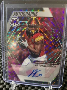 2023 PANINI MOSAIC AUTO ANTONIO GIBSON AUTOGRAPH PURPLE PRIZM /49 SP Commanders - Picture 1 of 2