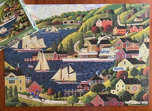 Jigsaw Puzzle Heronim 1000 Hometown Collection Sausalito Waterfront Exc E1 - Picture 1 of 9