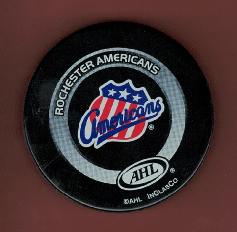 GAME PUCK - AHL ROCHESTER AMERICANS 2004-2006 Silver Ring front #TR012323 -LAST1 Cover