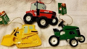 Set/3 Bulldozer Tractor etc Christmas Ornaments Kurt Adler Holiday Decore - Picture 1 of 2