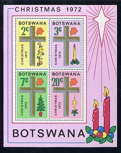 Botswana 95a, montado sin montar o nunca montado, Navidad 1972: cruz, árbol de Navidad, mapa. x22078 - Imagen 1 de 1
