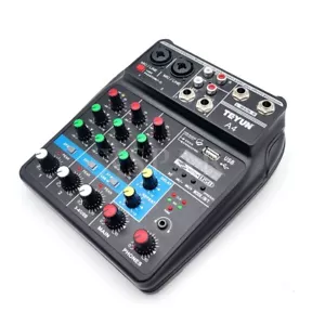 TEYUN A4 Audio Mixer 4-Channel Mixing Console and Monitor Paths Plus Effects - Picture 1 of 5