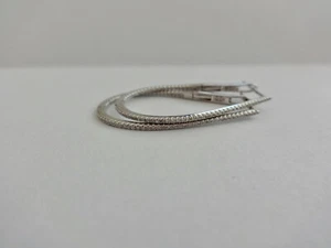 * BRILLIANT Creoles, 0.28Carat, 128 Small Brilliants, 750 White Gold* - Picture 1 of 5