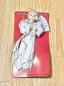 Holiday Style Porcelain Dangling tassel Angel  Ornament Decoration 8 Inch White - Picture 1 of 1