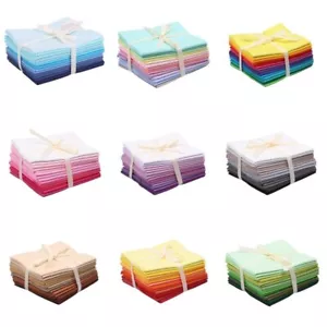 Plain 14 Piece 100% Cotton Fat Quarter Fabric Bundle, Perfect for Sewing - Picture 1 of 16
