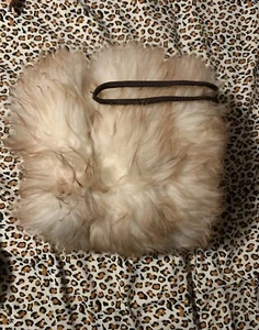 Vintage 1960s Hollywood Glam Faux Fur hand warmer muff - Picture 1 of 3