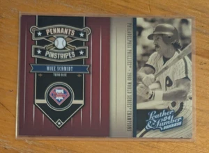 Banderines/rayas 2004 de cuero y madera #PP2 Mike Schmidt Phillies - Imagen 1 de 1