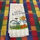 New Storehouse Seasonal Set of 3 Kitchen Towels Novelty Welcome Autumn Bicycle