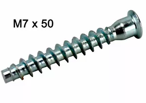 Möbelverbinder - Möbelschraube - M7 x 50 - Innensechskant - inbus - Schraube - Bild 1 von 1