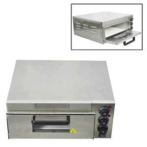 110V Commercial Stainless Steel Electric Single-Deck Bread Pizza Oven 2.7HP - Picture 1 of 24