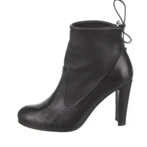 Stuart Weitzman Black Glove Tie-Back Ankle Boots - 5.5, made in Spain 🇪🇸 - Picture 1 of 13