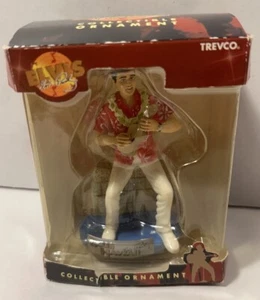 Adorno de Navidad vintage 2002 Trevco Elvis Presley AZUL HAWAII NUEVO - Imagen 1 de 5