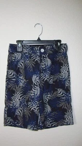 Cherokee Board Shorts Swim Trunks Palms Blue Black Gray No Lining Boys Size 12 - Picture 1 of 15