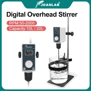 Digital Overhead Stirrer Mixer Lab Electric Stirrer w/Timing 50-2000RPM 10L 20L - Picture 1 of 11