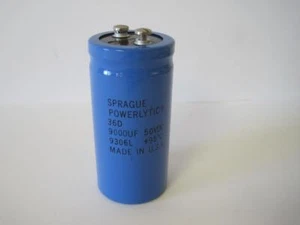 SPRAGUE POWERLYTIC 36D 9000UF 50VDC 9306L +95 C KONDENSATOR ZUM EINSCHRAUBEN SELTEN SCHÖN - Bild 1 von 9
