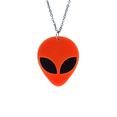 USA Seller Alien Extraterrestrial ET Acrylic Pendant Necklace Jewelry New - Image 1 of 4