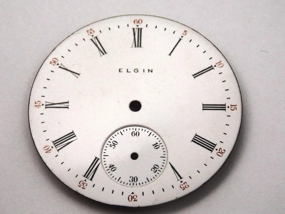 Reloj americano Elgin vintage blanco esfera para relojes de bolsillo 42,4 mm Foto 1 de 1