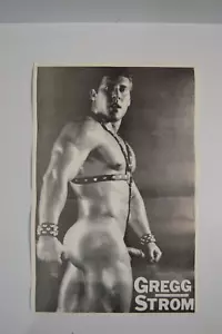 Vintage Gregg Strom B&W Art Poster Nude Gay Interest 1989 Bodybuilder Erotica - Picture 1 of 10