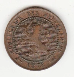 1878 | Niederlande | 1 Cent | Willem III | KM# 107.1 | Sehr schön gut - Bild 1 von 2