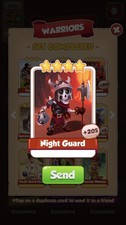 1 X Night Guard & 1 X Top Knut ( 1 Of Each ) Coinmaster Cards - Fast Delivery