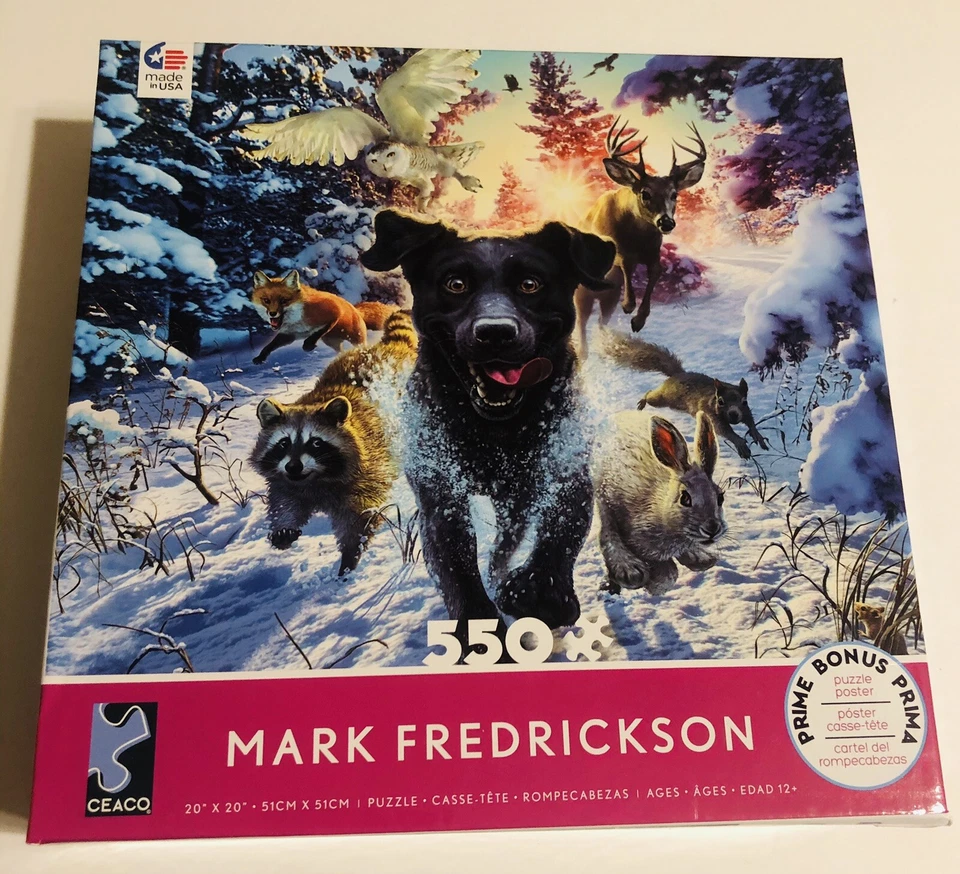 Ceaco Jigsaw Puzzle Black Lab Mark Fredrickson 550 Pcs