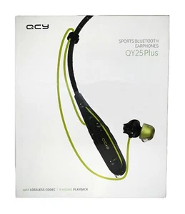 QCY QY25 Sport Musik Nackenbügel Bluetooth Ohrhörer mit Vibration, schwarz grün - Bild 1 von 1