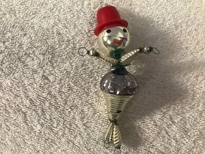 Sombrero de plástico muñeco de nieve muñeco de nieve vintage checo adorno de Navidad EX4790 - Imagen 1 de 8