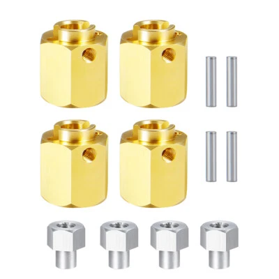 Adaptador extendido hexagonal de rueda de latón de 5-12 mm para SCX10III AXI03007 SCX10-AXI03004 Foto 1 de 4