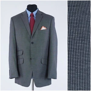 Mens Vintage Sport Coat 40R US Size DUKE OF DUNKAN Plaid Grey Wool Blazer Jacket - Picture 1 of 11