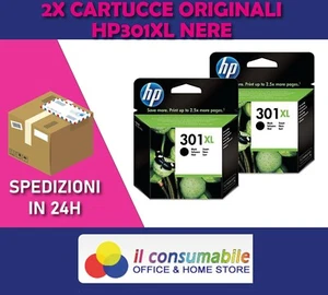 n. 2 ORIGINALI HP 301XLBK CK563EE DeskJet 1050 Deskjet 2050 All-in-One - Foto 1 di 2