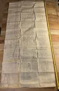 1972 RARE NAVY VINTAGE 41’ UTILITY SHIP NAVEL BLUEPRINT COASTGUARD 1/1 BIG - Picture 1 of 11