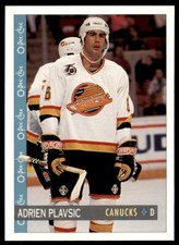 1992-93 O-Pee-Chee Adrien Plavsic . Vancouver Canucks #156