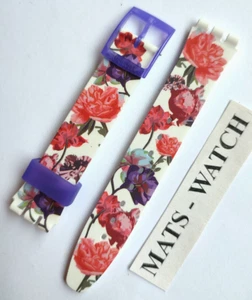 SWATCH+ORIGINALBAND SILIKON+GENT+AGV135 SWEET GARDEN+NEU/NEW - Picture 1 of 1