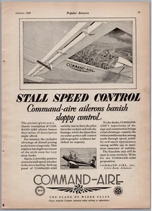 1929 Pubblicità Aviazione Command-Aire Little Rock, Arkansas aereo aereo aereo - Foto 1 di 2