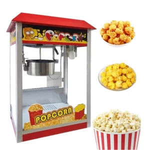 1400W Commercial Popcorn Maker Stainless Steel Popcorn Machine NonStick Coating - Picture 1 of 7
