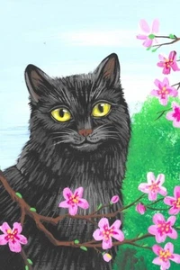 4X6 POSTAL DE PASCUA RYTA ESTILO VINTAGE ARTE GATO LE 2/150 cerezo Sakura Bloom - Imagen 1 de 1