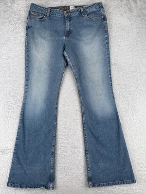 Arizona Jeans Co Juniors 17 Azul Denim Acampanado Tiro Medio Mezcla de Algodón 34x30 Foto 1 de 4