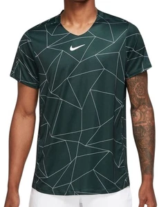 Nike Court Dri-FIT Advantage Angles Print Tennis Top DD8313-397 Mens Slim Fit XL - Picture 1 of 9
