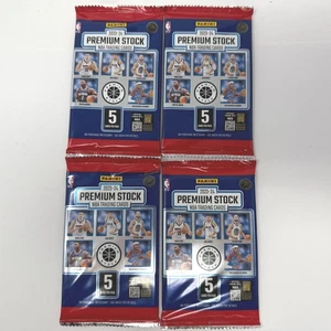 2023-24 Panini Premium Stock NBA Trading Cards Sealed Packs Lot of 4 - Picture 1 of 2