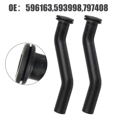Seamless Fit 3 Inch Vacuum Hoses for Easy Car Installation Set of 2 Black - Image 1 of 4