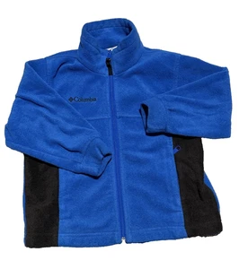 Columbia Jacke Sweatshirt Jungen Gr. 4/5 schwarz blau Fleece Full Zip - Bild 1 von 4