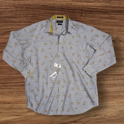 NWT ~ Paul Fredrick Blue & White Striped Cotton Button Down Dress Shirt ~ 36/18 - Image 1 of 4