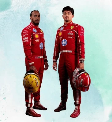 MULTIGENE 2025 F1 Charles Leclerc & Lewis Hamilton Racing Suit 2025 F1 Ferrari Racing Suit